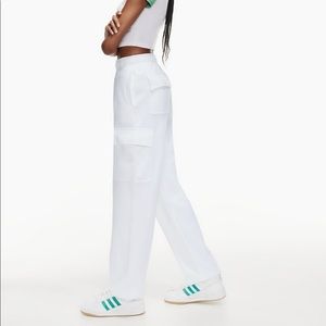 TNA Cozy Fleece Mega Cargo Sweatpant White